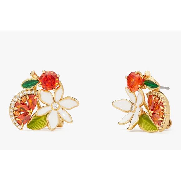 Kate Spade NEW earrings - Sweet Citrus Orange Cluster - Picture 2 of 10